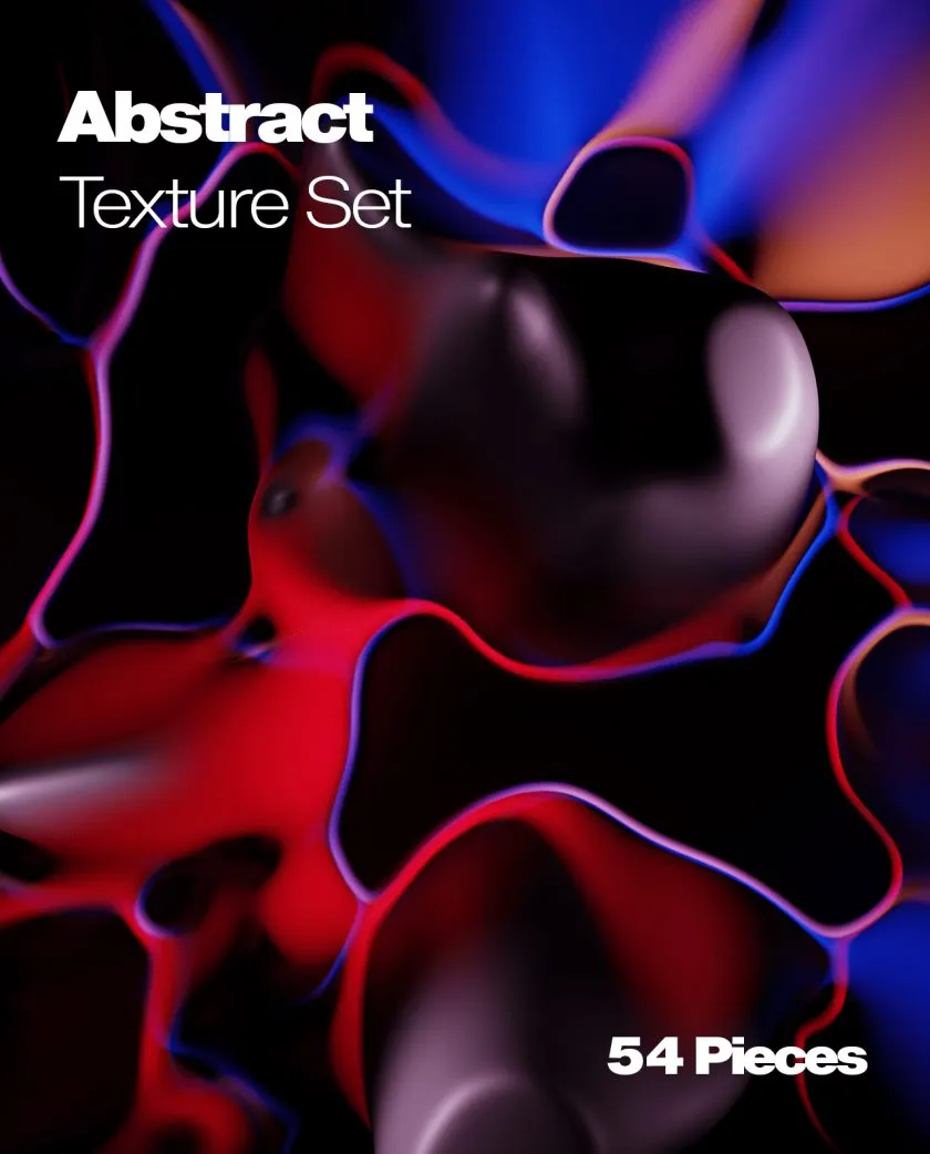 54张抽象扭曲迷幻特效艺术纹理照片合成背景素材 Psychedelic & Abstract Texture Set – 54 Pieces
