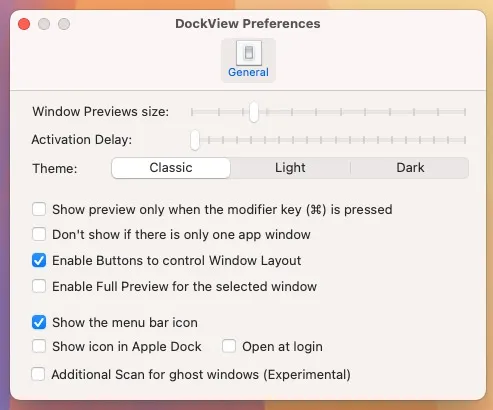 DockView v1.6.7 激活版 MAC优秀的Dock窗口预览工具