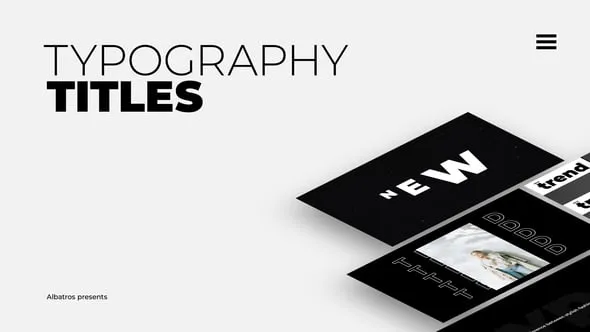 4K时尚黑白粗体文字排版动画标题AE模板 Typography Titles | After Effects